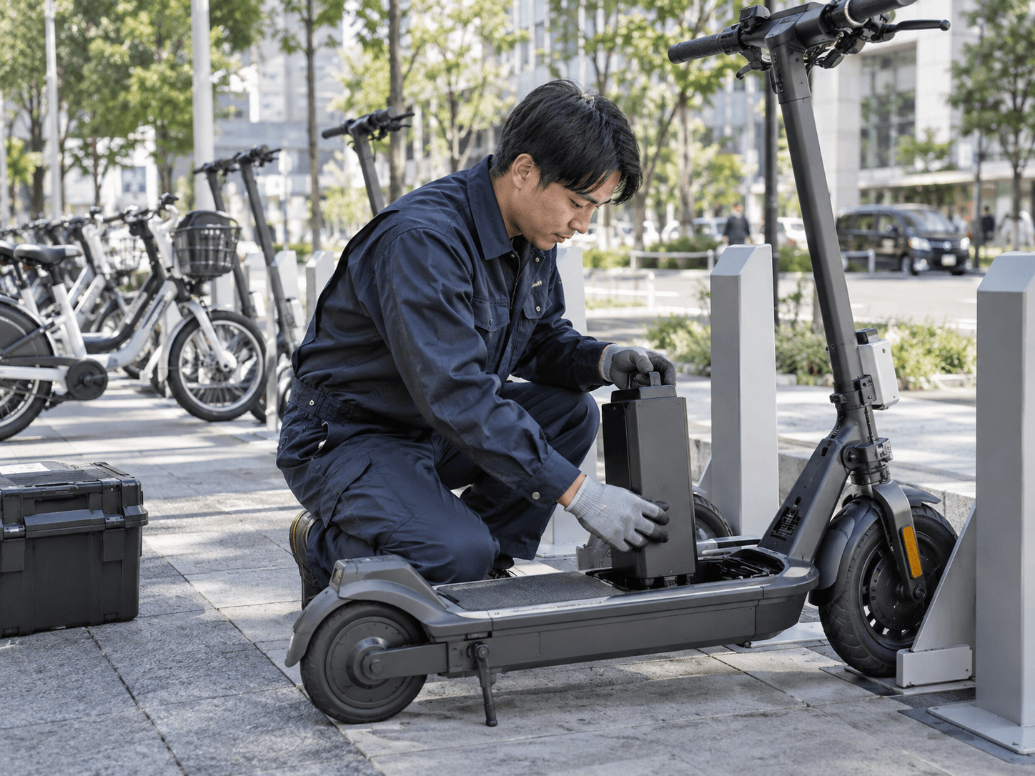 シェアサイクルのバッテリー交換の募集案内